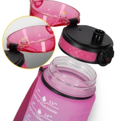Butelka motywacyjna na wodę 0,5 L różowa