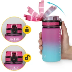Butelka motywacyjna na wodę 0,5 L różowa