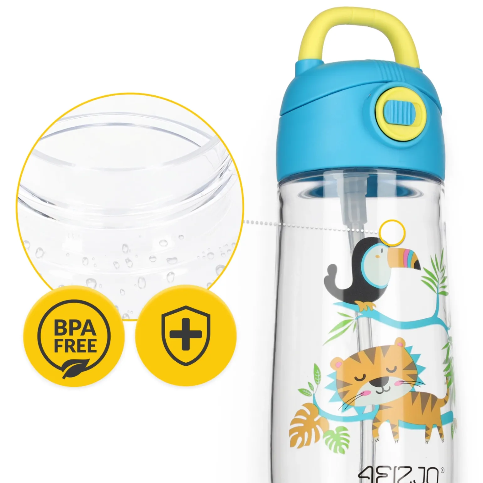 Butelka na wodę dla dzieci DŻUNGLA 550 ml