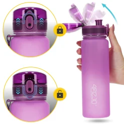 Butelka sportowa na wodę 650 ml różowa