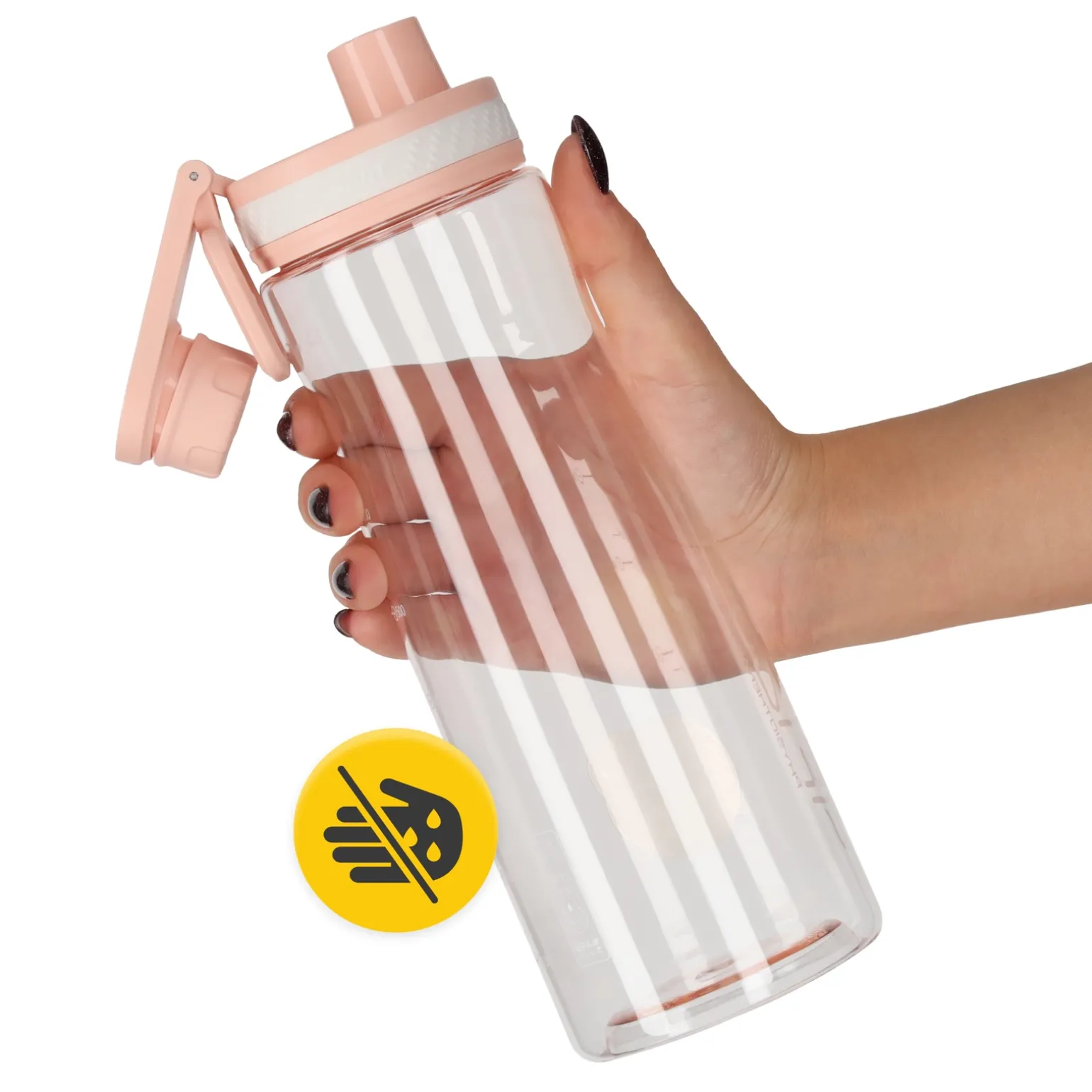 Butelka sportowa na wodę 850 ml różowa