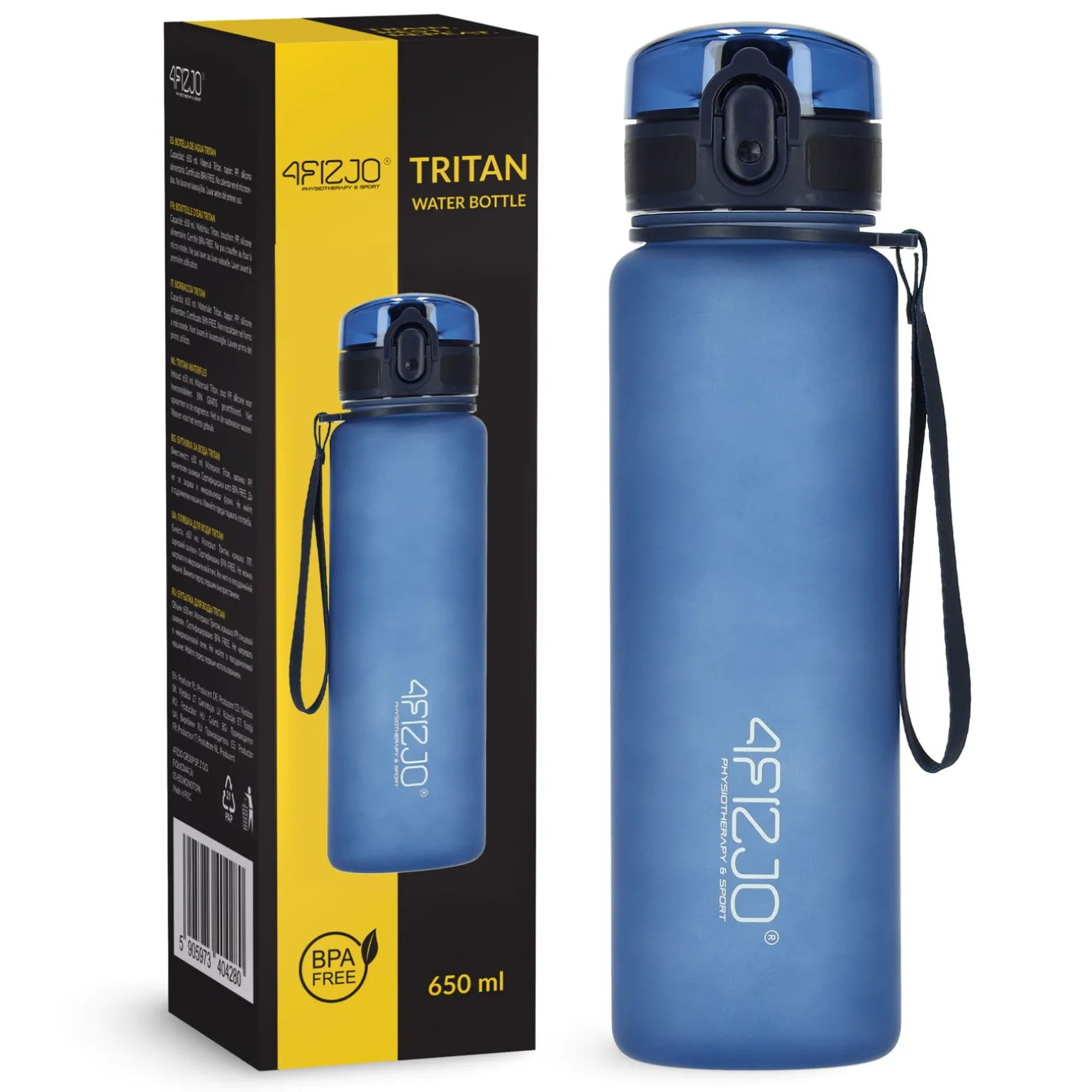 Butelka sportowa na wodę 650 ml niebieska