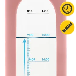Butelka szklana na wodę 1 L różowa