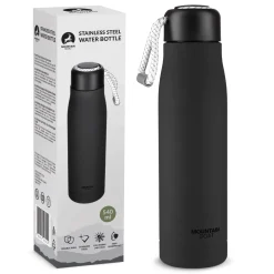 Butelka termiczna 540 ml z paskiem czarna