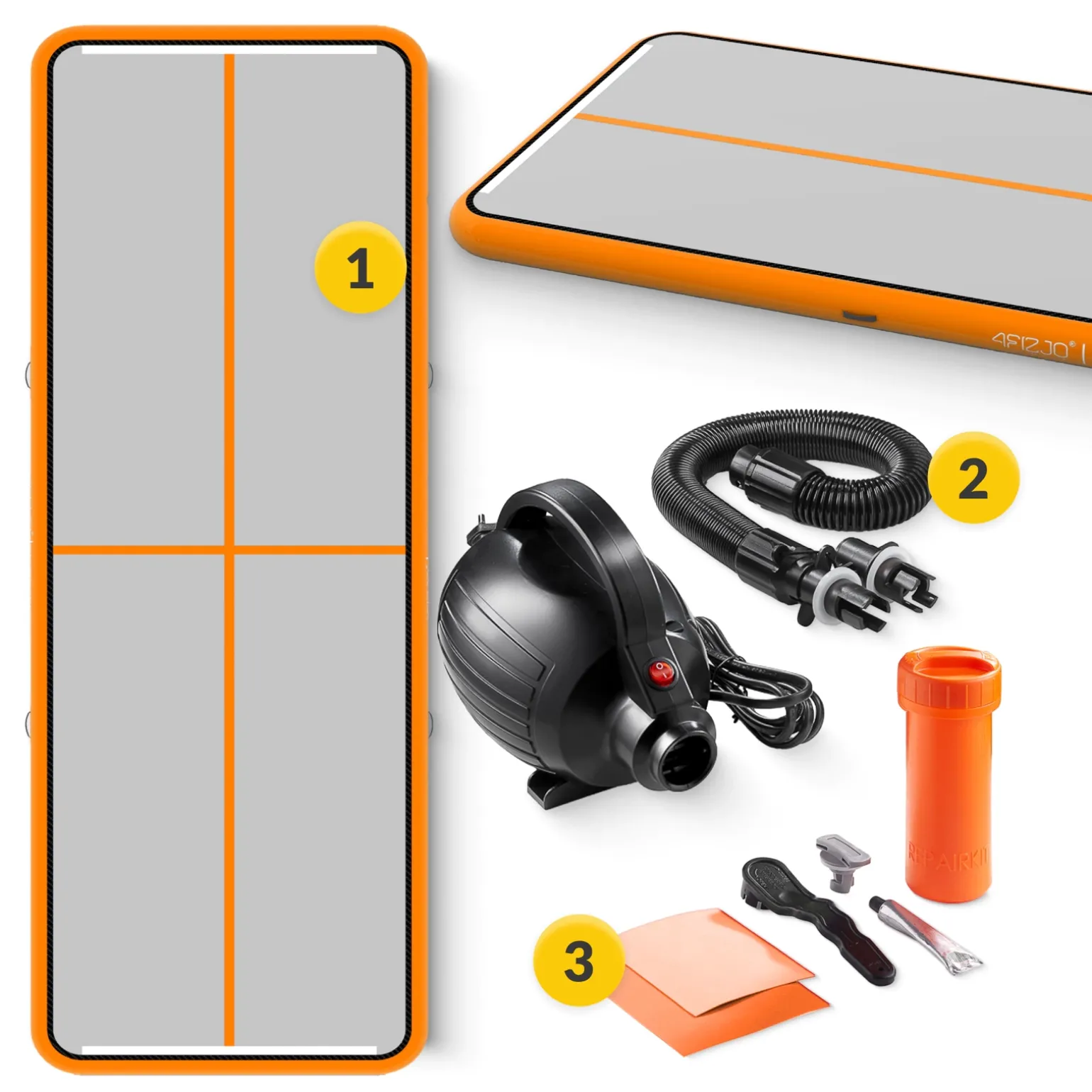 Ścieżka akrobatyczna AIR MAT 5 x 2 x 0,2 m z pompką