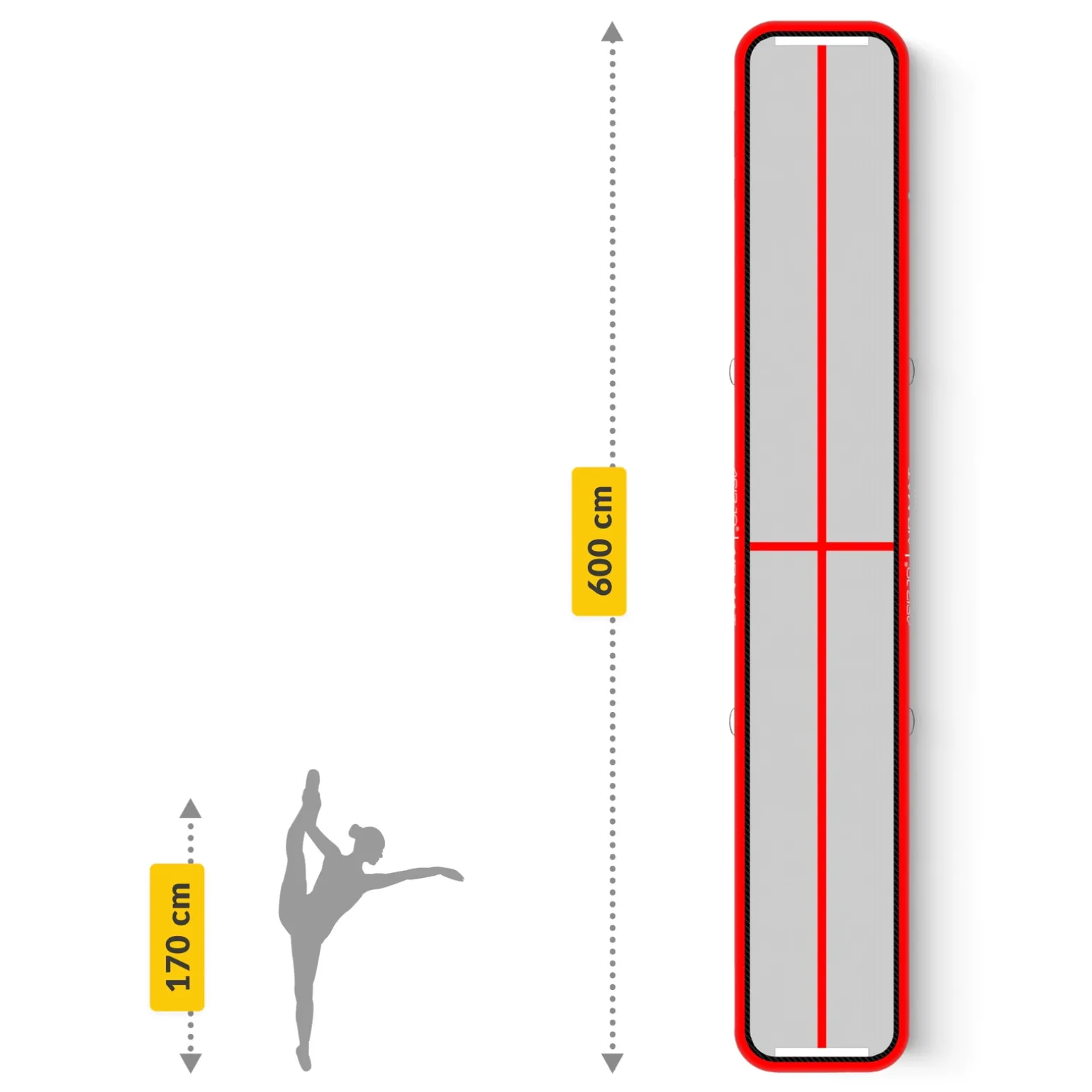Ścieżka akrobatyczna AIR MAT 6 x 1 x 0,15 m z pompką