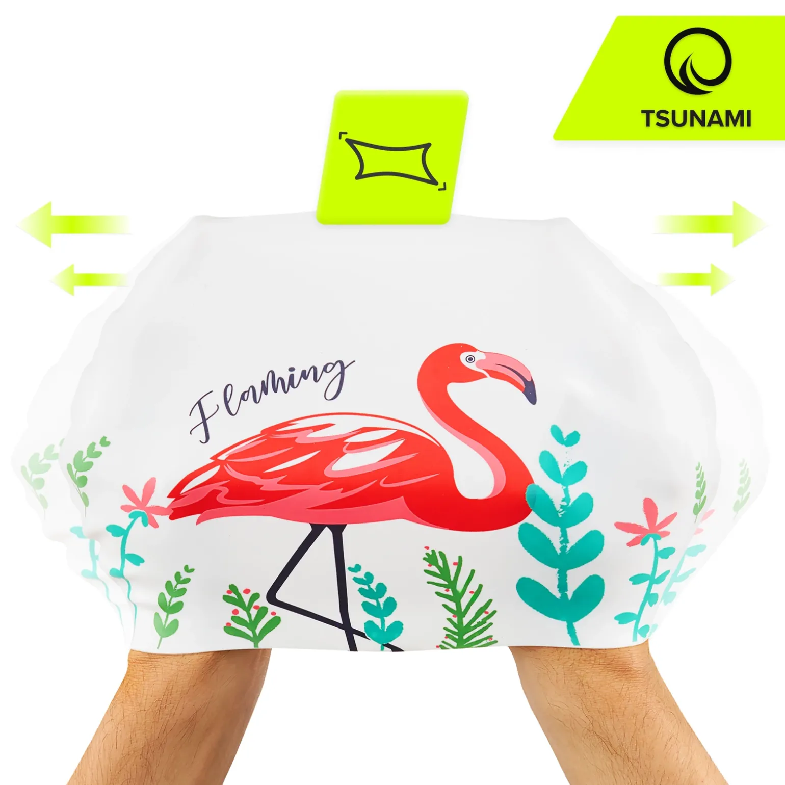 Czepek na basen damski TSUNAMI FLAMINGO