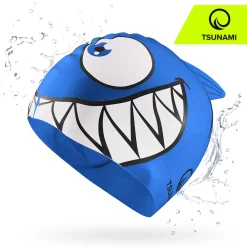 Czepek na basen dla dzieci TSUNAMI SHARK niebieski