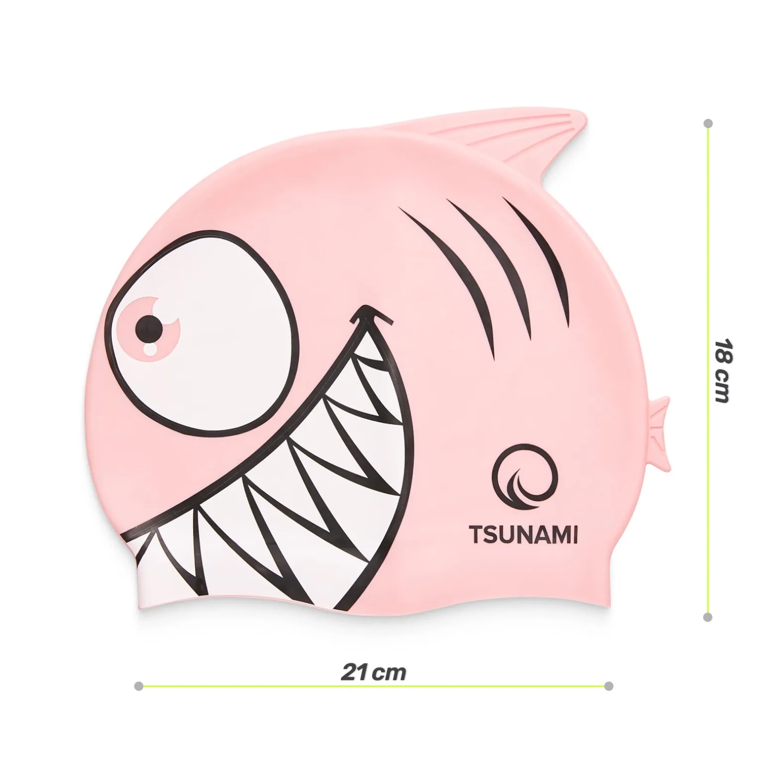 Czepek na basen dla dzieci TSUNAMI SHARK różowy