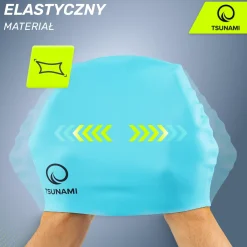 Czepek na basen dla dzieci TSUNAMI niebieski