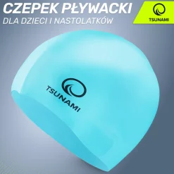 Czepek na basen dla dzieci TSUNAMI niebieski