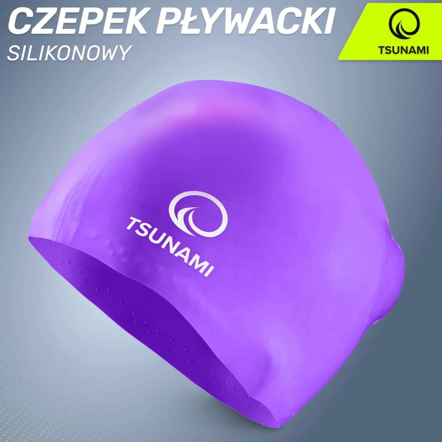 Czepek na basen unisex TSUNAMI fioletowy