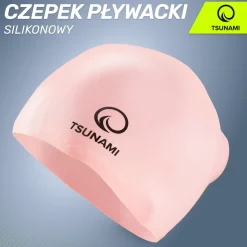 Czepek na basen unisex TSUNAMI różowy