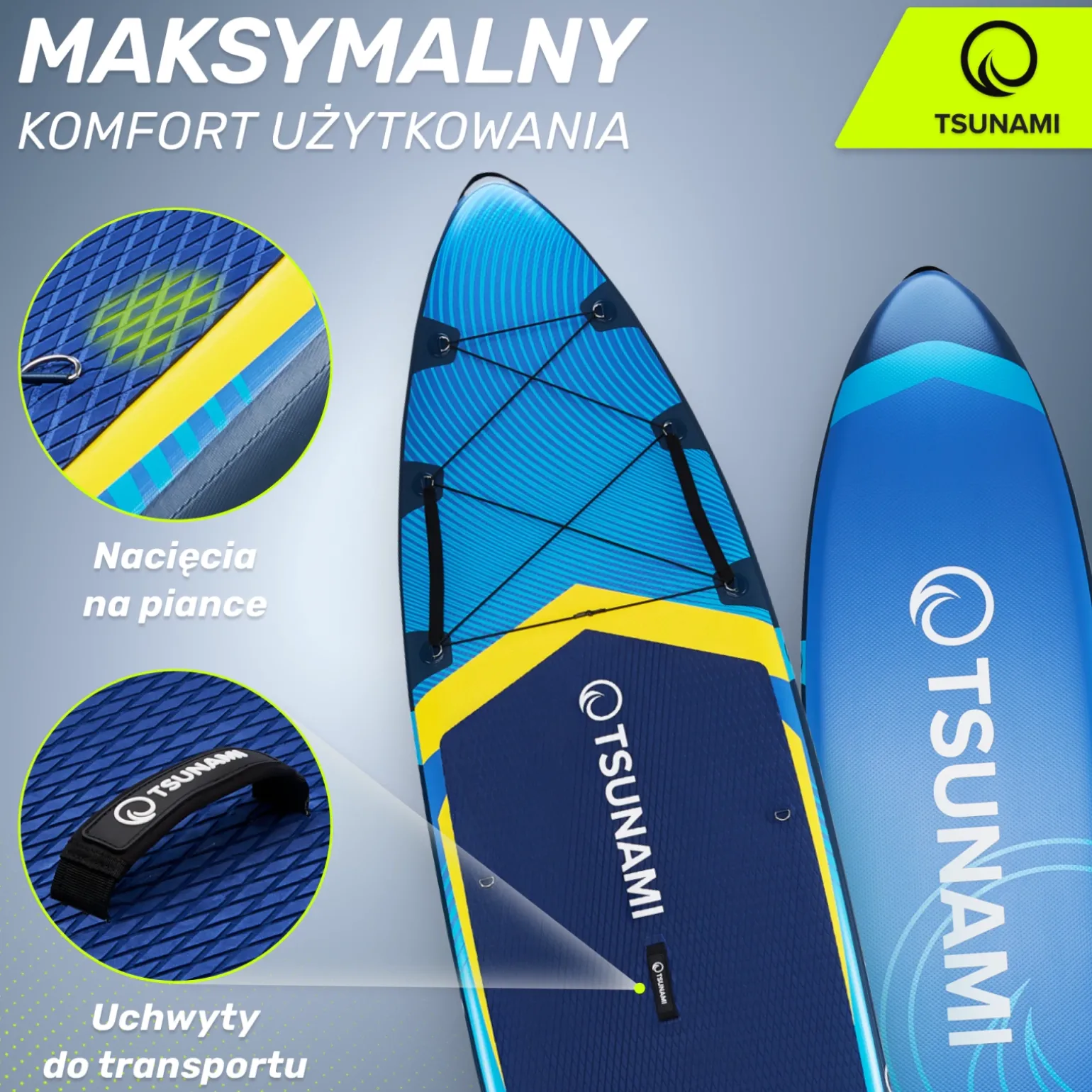 Deska SUP PRO TSUNAMI paddle board 350 cm T13