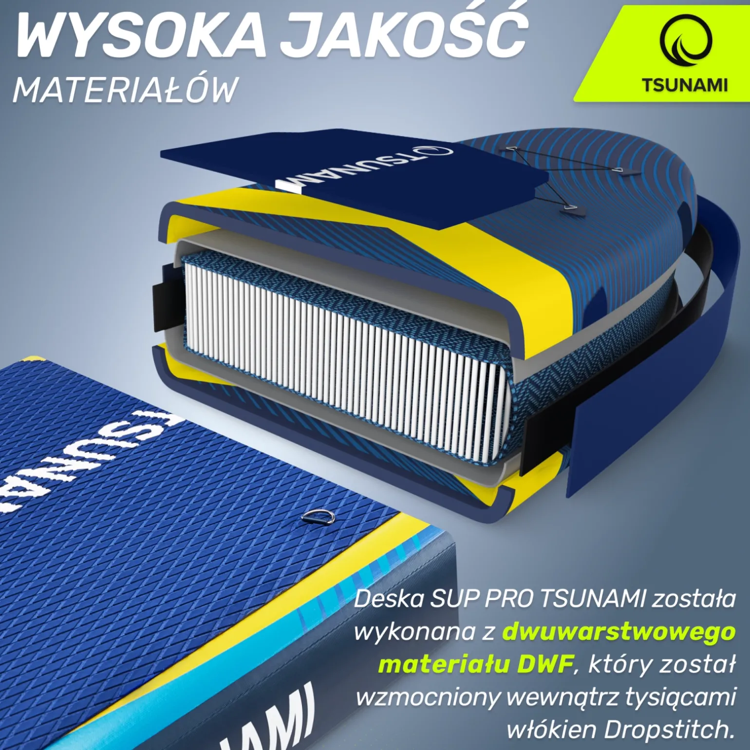 Deska SUP PRO TSUNAMI paddle board 350 cm T13