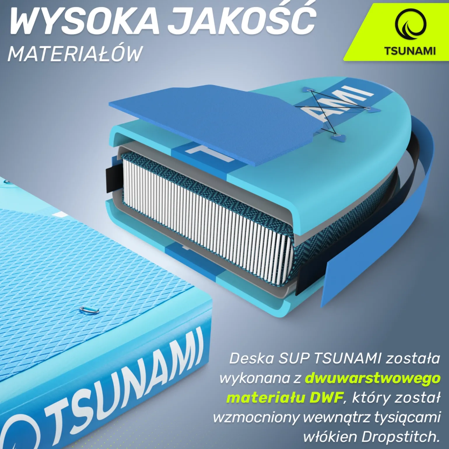 Deska SUP TSUNAMI paddle board 320 cm T02