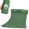 Dmuchany materac turystyczny dwuosobowy samopompujący Mountain Goat khaki