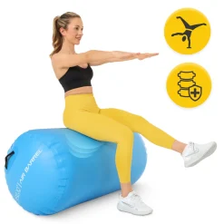 Dmuchany wałek gimnastyczny AIR BARREL 75 cm niebieski