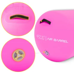 Dmuchany wałek gimnastyczny AIR BARREL 60 cm różowy