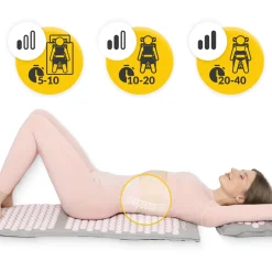 ECO Mata do akupresury z poduszką XL różowa