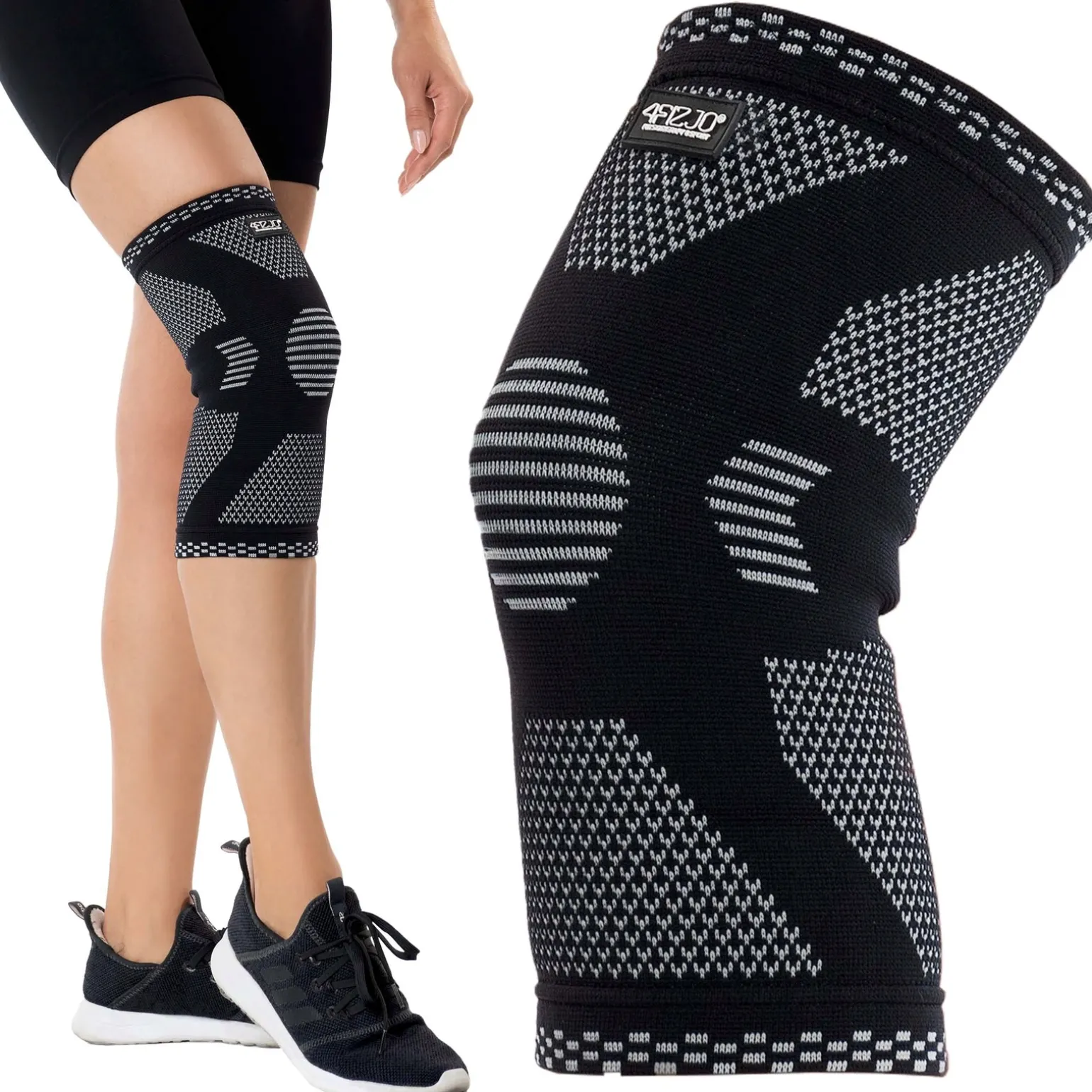 Elastyczna opaska na kolano M szara