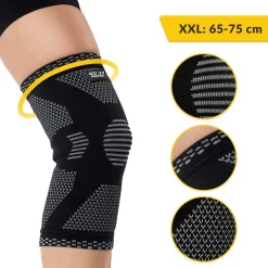 Elastyczna opaska na kolano XXL szara