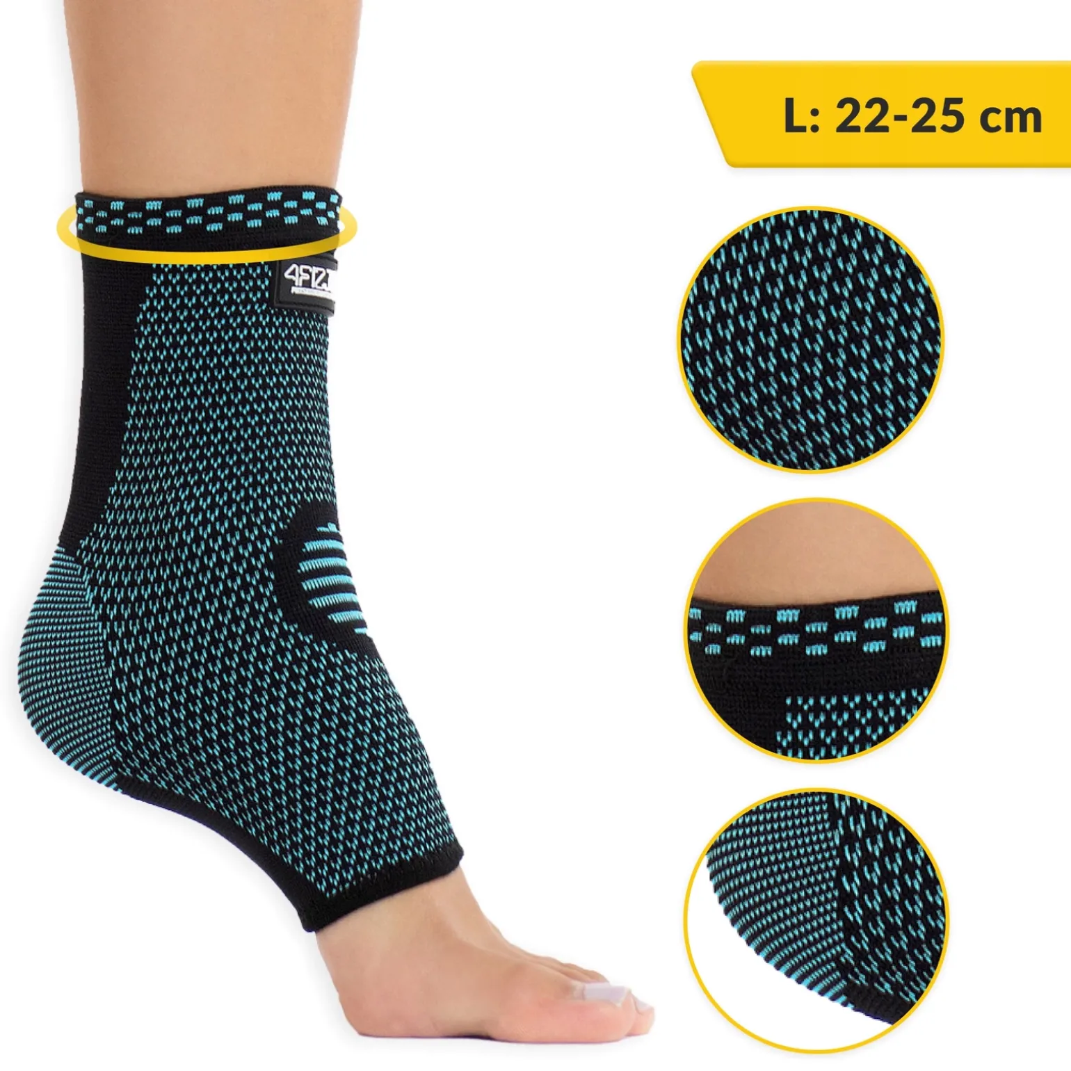 Elastyczna opaska stawu skokowego L niebieska