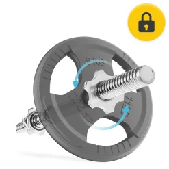 Gryf krótki do hantli z zaciskami 48 cm 2 szt.