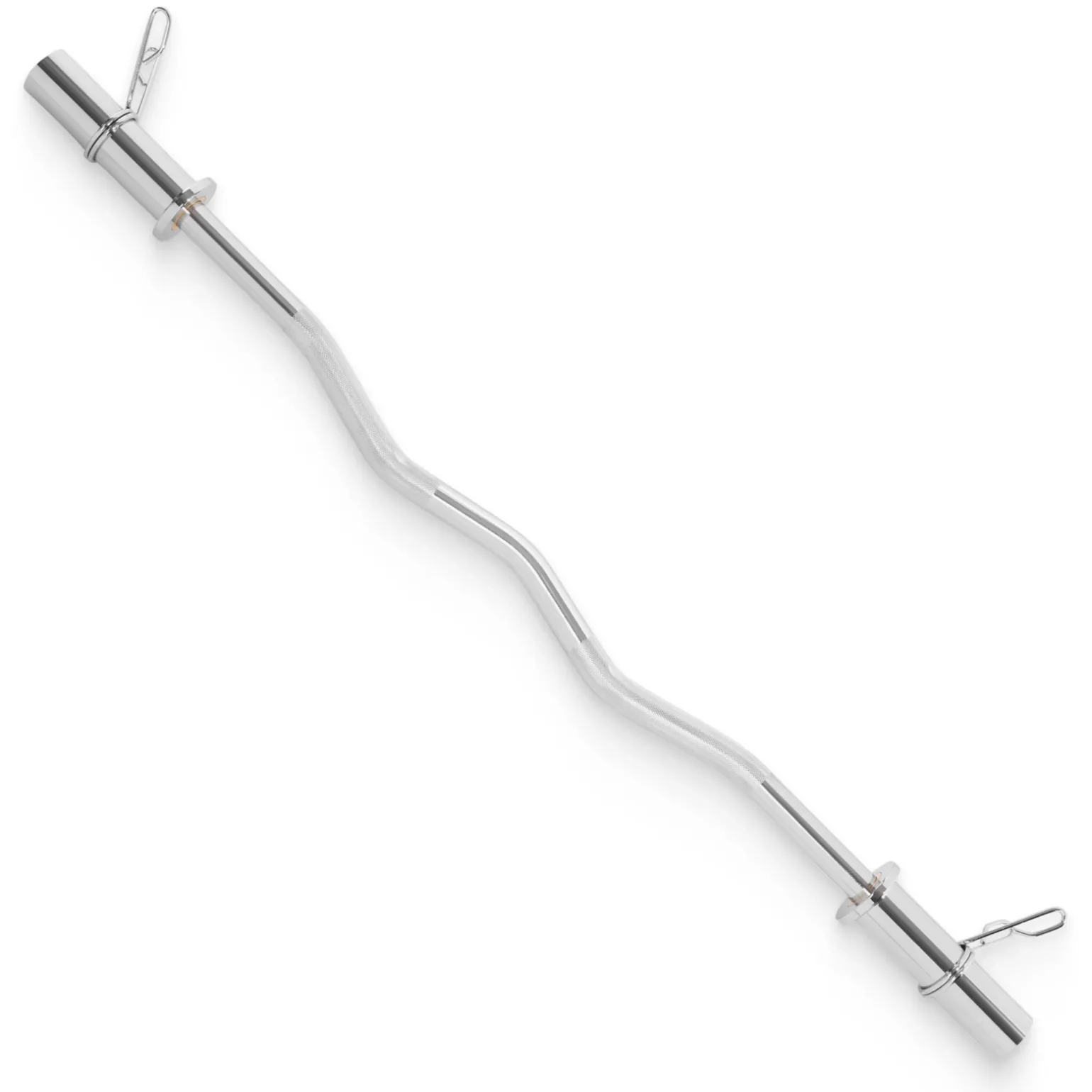 Gryf olimpijski lekko łamany 120 cm z łożyskami - 10 kg