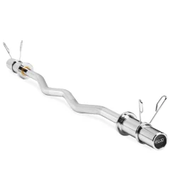 Gryf olimpijski lekko łamany 120 cm z łożyskami - 10 kg