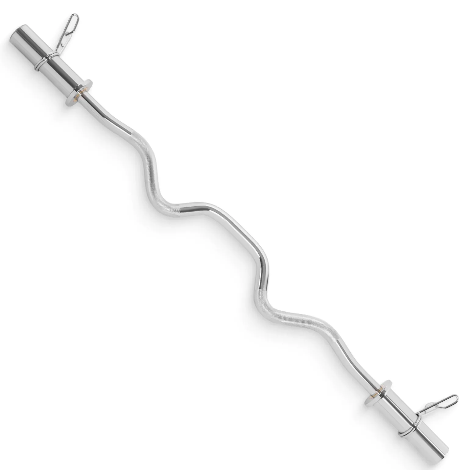 Gryf olimpijski mocno łamany 120 cm z łożyskami - 10 kg
