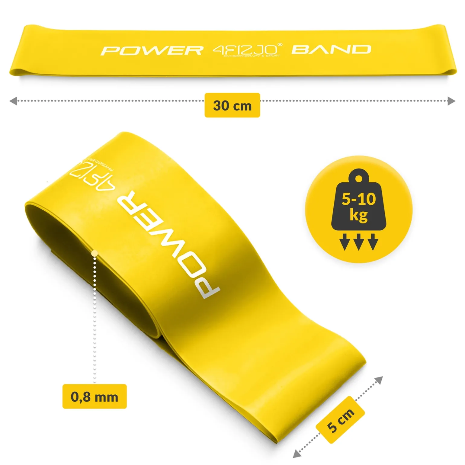 Guma oporowa do ćwiczeń MINI POWER BAND 0,8 mm