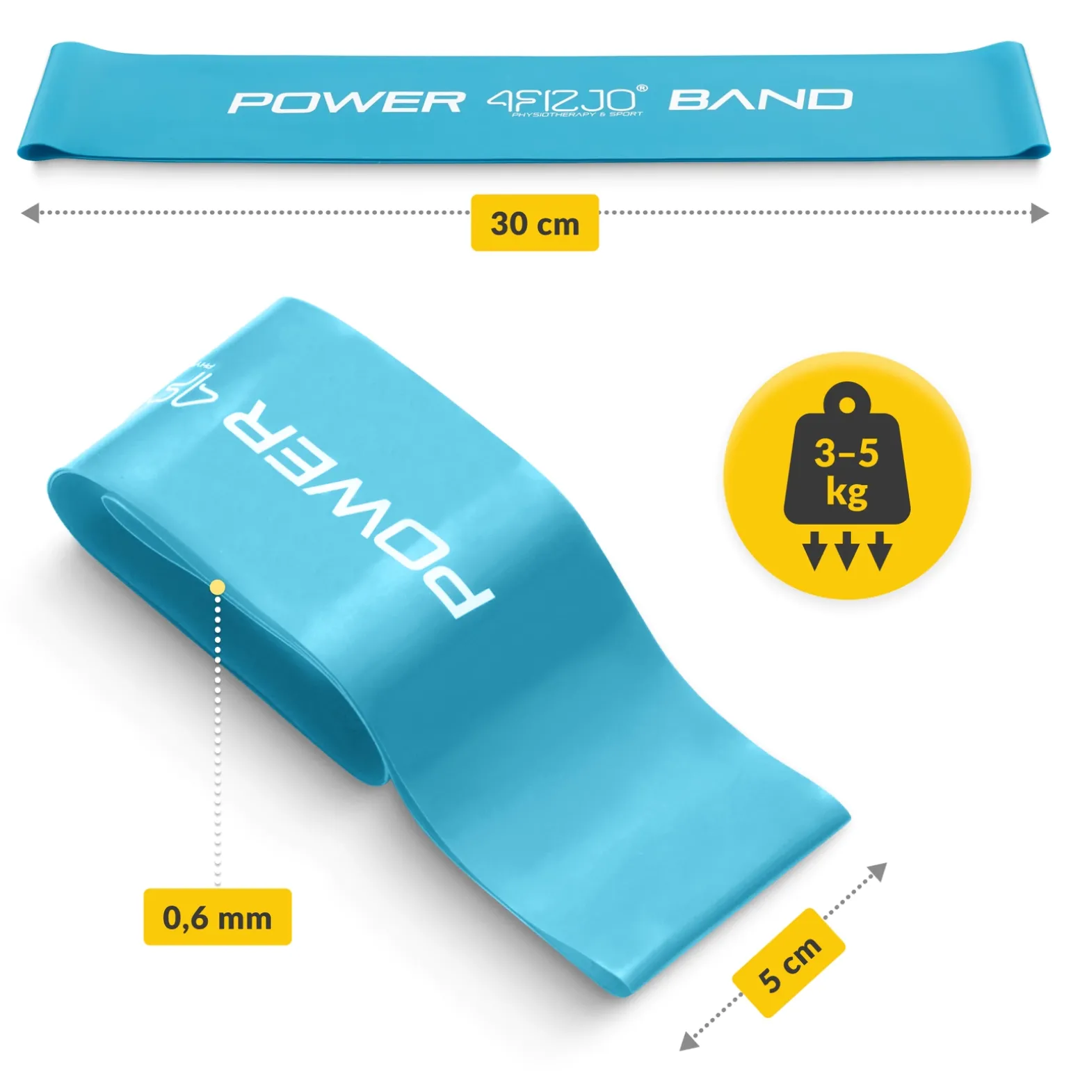 Guma oporowa do ćwiczeń MINI POWER BAND 0,6 mm