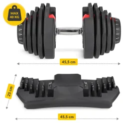 Hantel regulowany do ćwiczeń Premium 40 kg