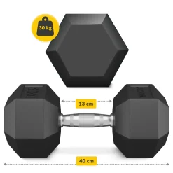 Hantel stalowy HEX 1 x 30 kg