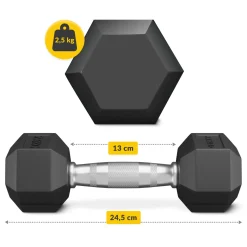 Hantel stalowy HEX 1 x 2,5 kg