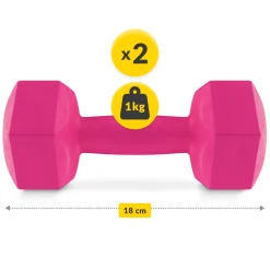 Hantelki bitumiczne do ćwiczeń 2 x 1 kg