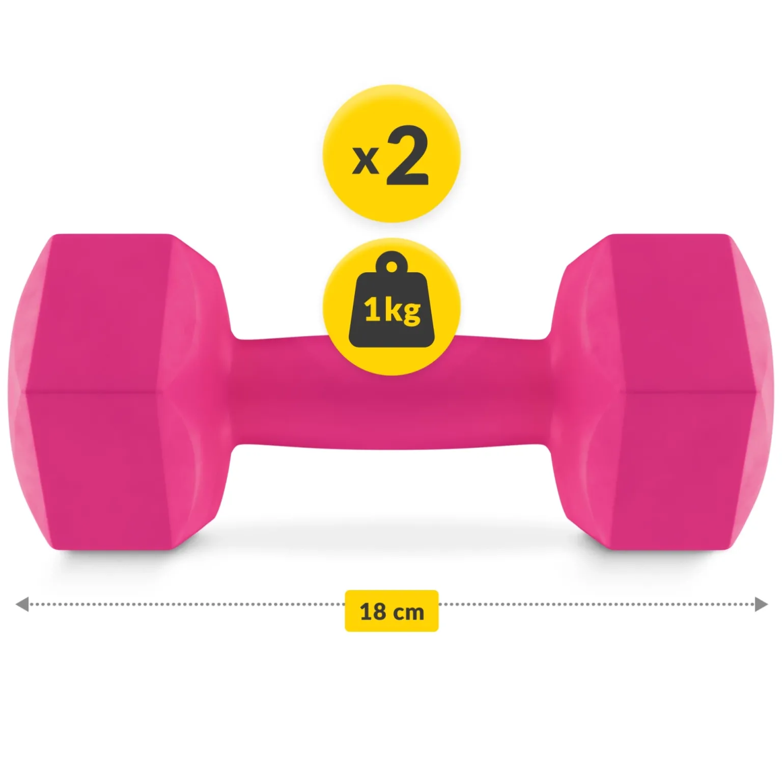 Hantelki bitumiczne do ćwiczeń 2 x 1 kg