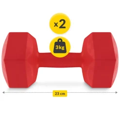 Hantelki bitumiczne do ćwiczeń 2 x 3 kg