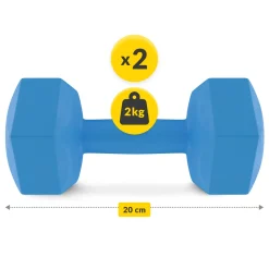 Hantelki bitumiczne do ćwiczeń 2 x 2 kg