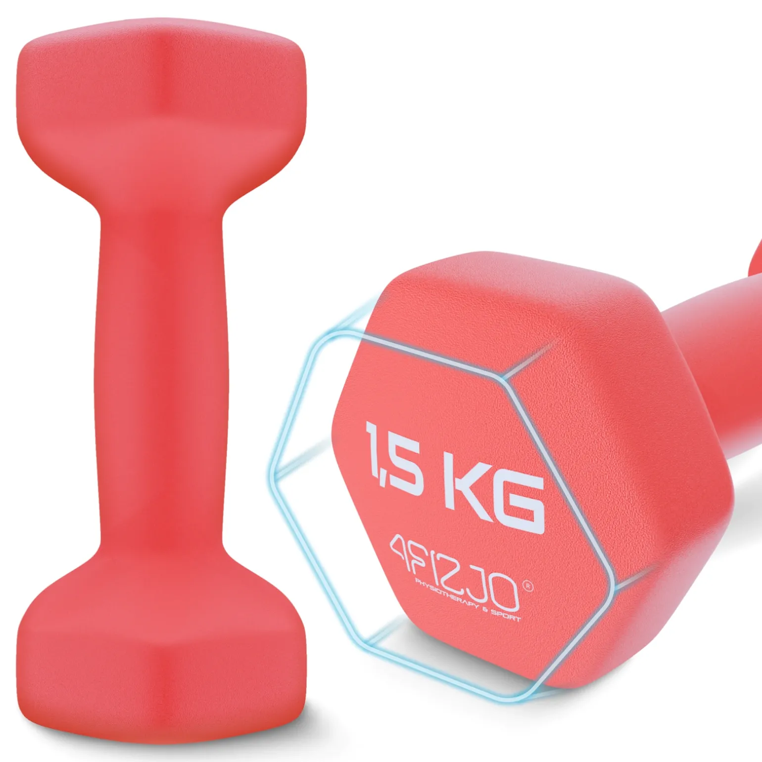 Hantelki żeliwne do ćwiczeń Classic 2 x 1,5 kg