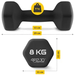 Hantelki żeliwne do ćwiczeń Classic 2 x 8 kg