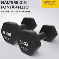 Hantelki żeliwne do ćwiczeń Classic 2 x 8 kg