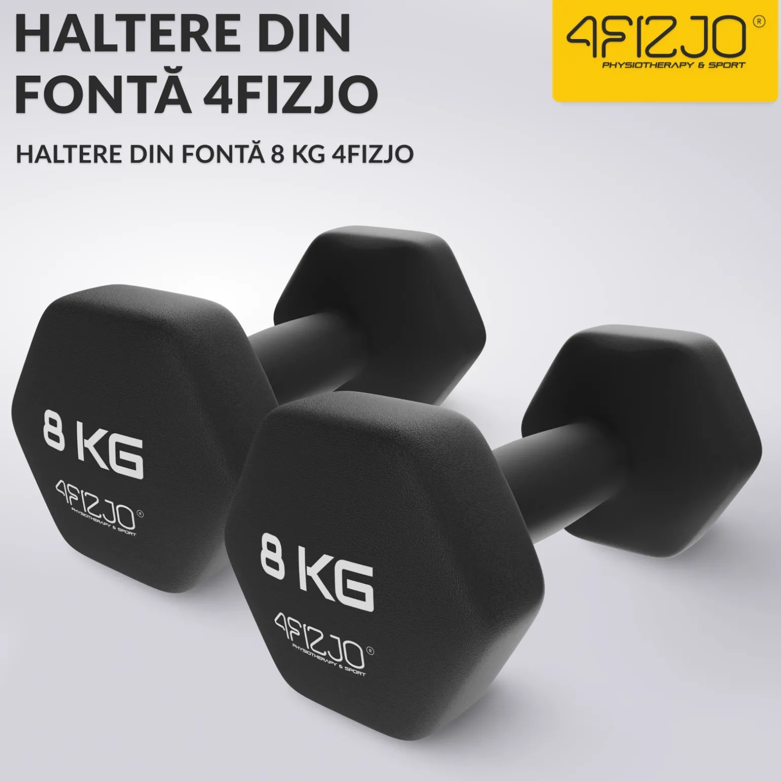 Hantelki żeliwne do ćwiczeń Classic 2 x 8 kg