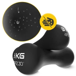 Hantelki żeliwne do ćwiczeń 8-shape 2 x 3 kg