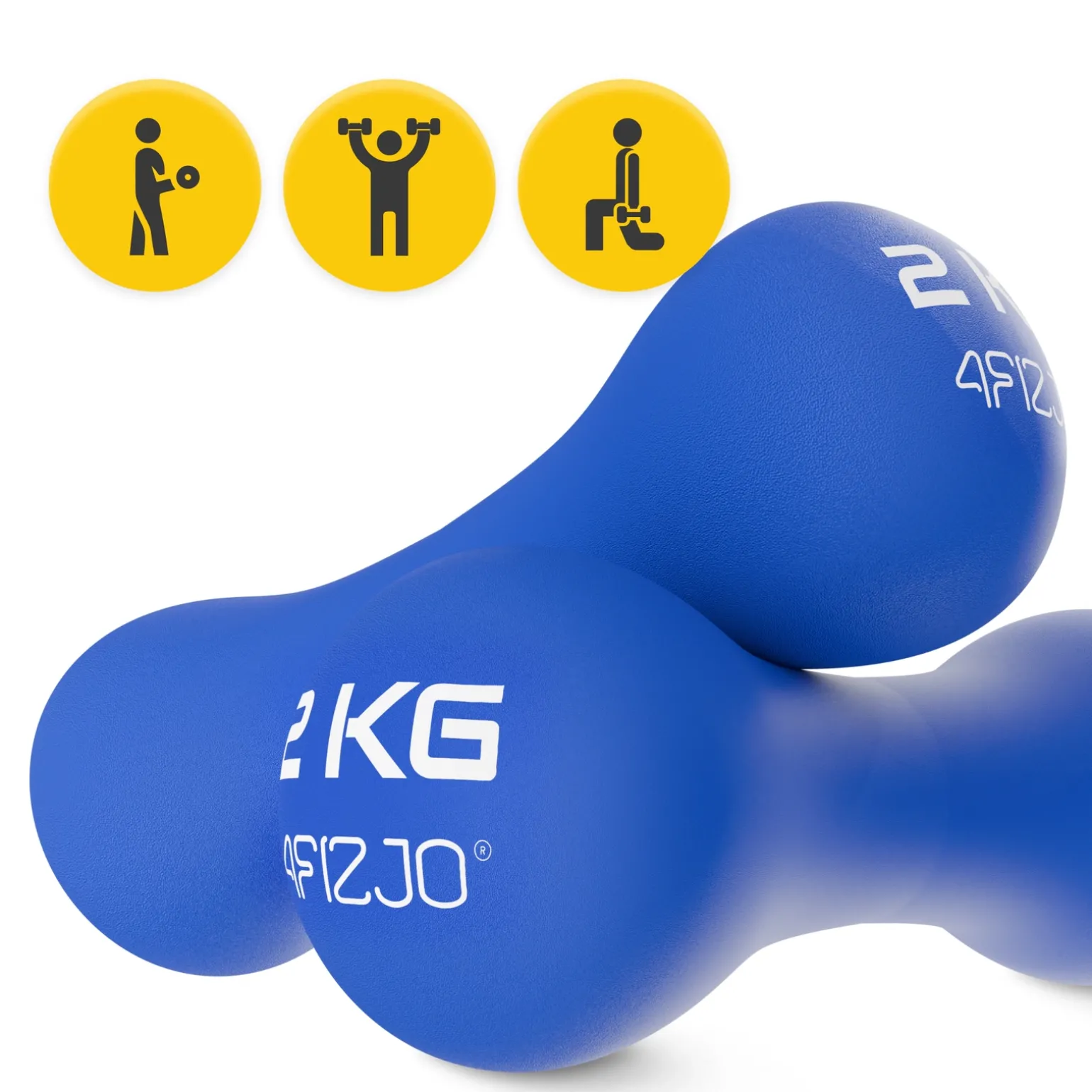 Hantelki żeliwne do ćwiczeń 8-shape 2 x 2 kg