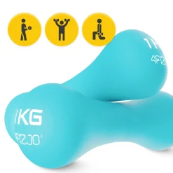 Hantelki żeliwne do ćwiczeń 8-shape 2 x 1 kg