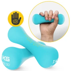 Hantelki żeliwne do ćwiczeń 8-shape 2 x 1 kg
