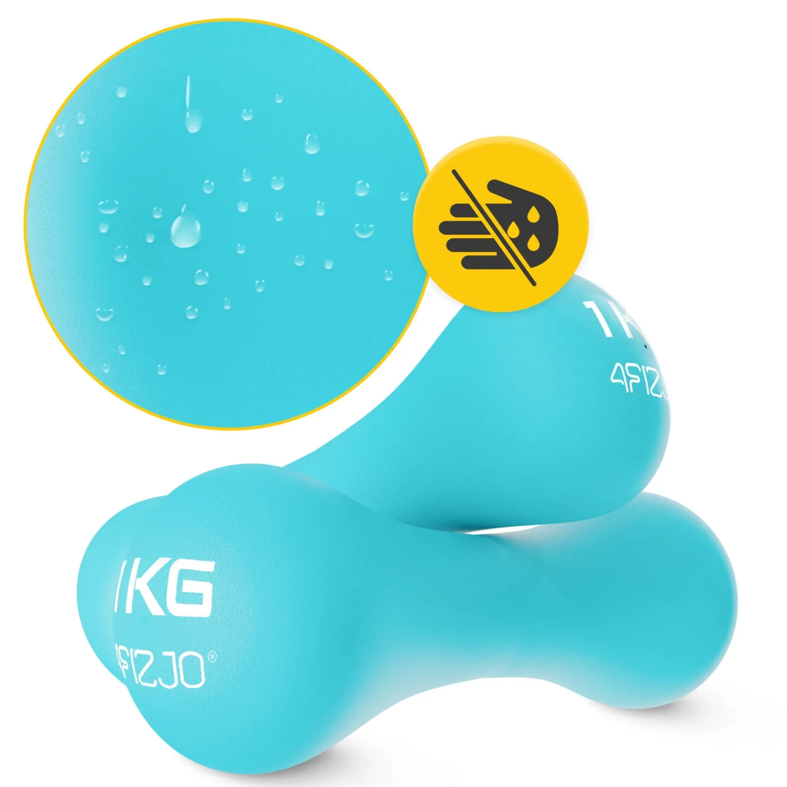 Hantelki żeliwne do ćwiczeń 8-shape 2 x 1 kg