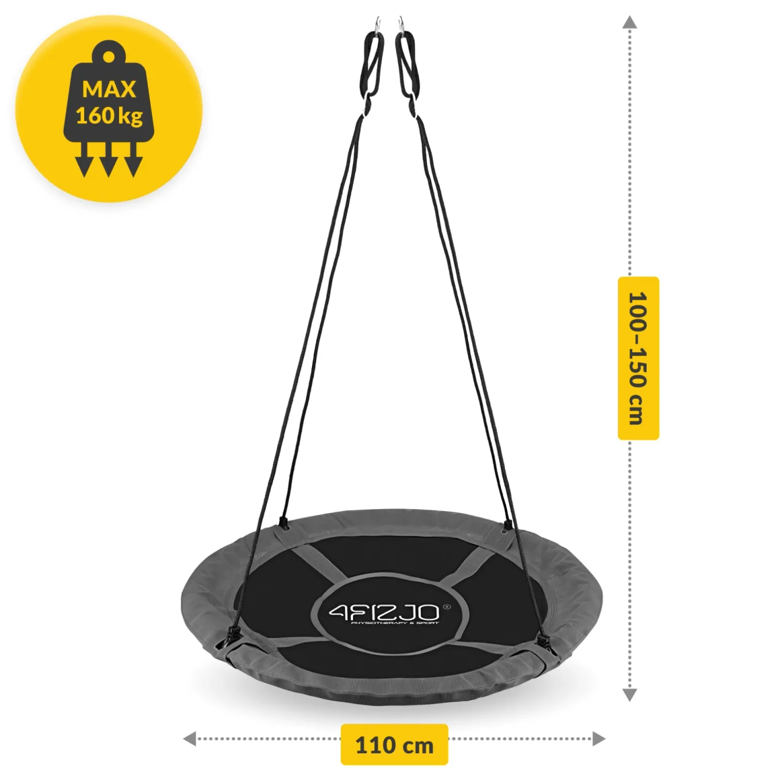 Huśtawka ogrodowa dla dzieci XL Bocianie Gniazdo 110 cm